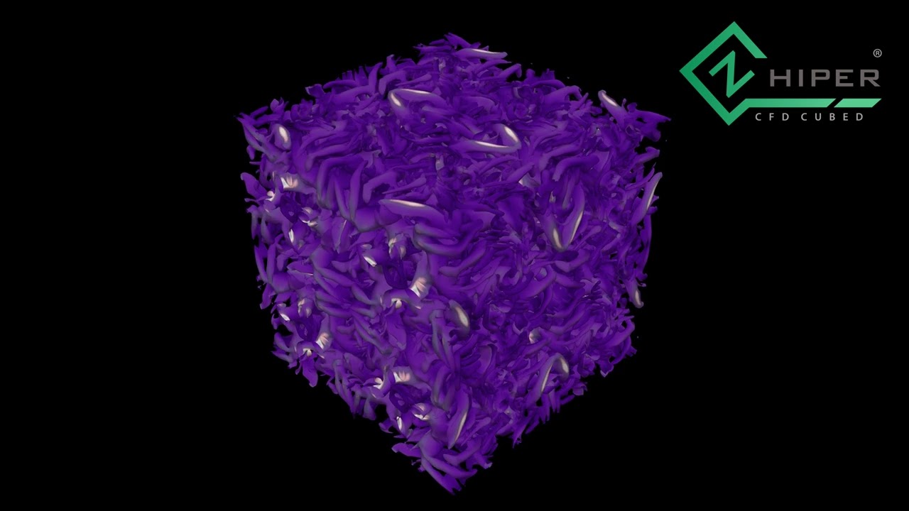 Taylor-Green Vortex Decay Q-criterion visualisation